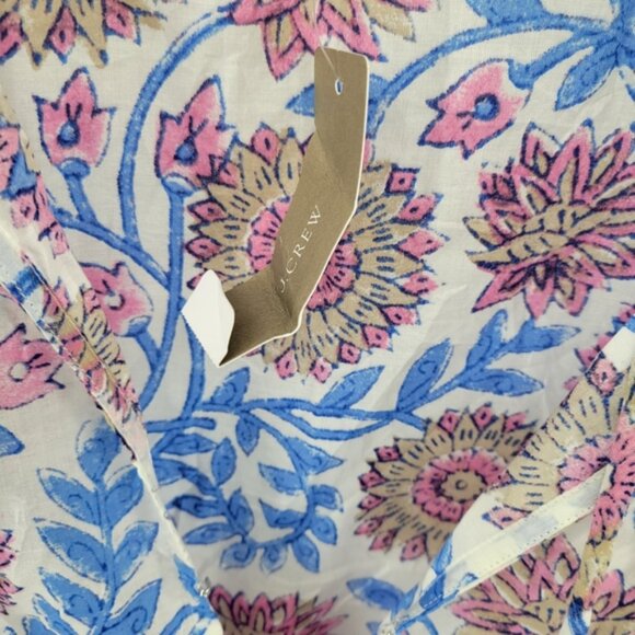 J. Crew Tassel Beach Tunic Top Cover Up Floral Patterned Size Small - Picture 5 of 10
